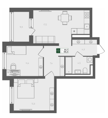 Планировка Пушкино