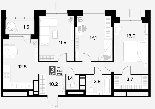 Планировка Снегири