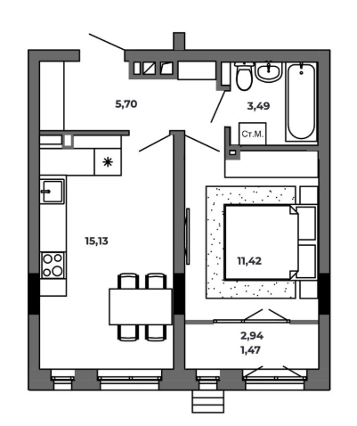 Планировка Красный Пахарь