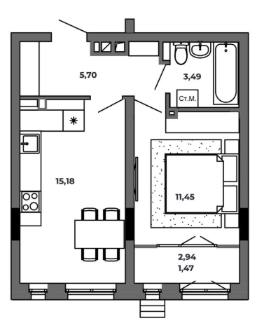 Планировка Красный Пахарь