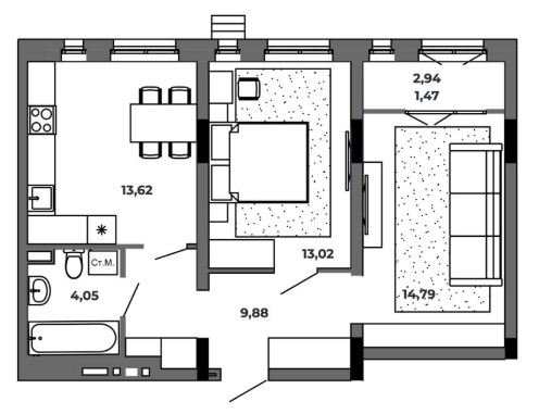 Планировка Красный Пахарь