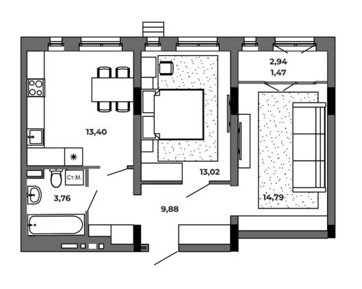 Планировка Красный Пахарь