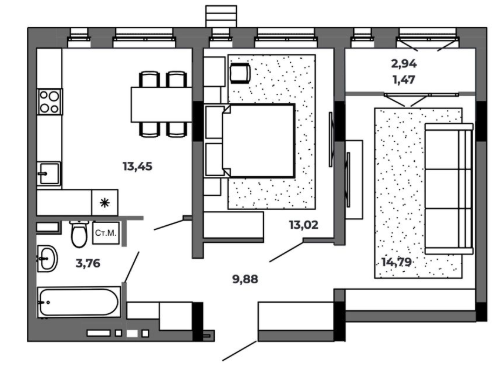 Планировка Красный Пахарь