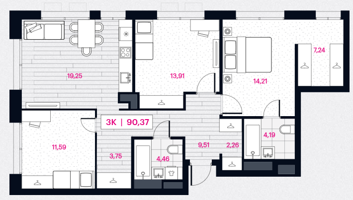 Планировка Пушкина 77