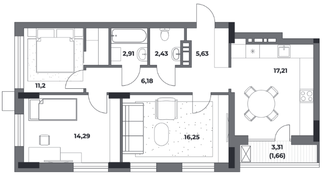 Планировка Клубный дом на Пушкина