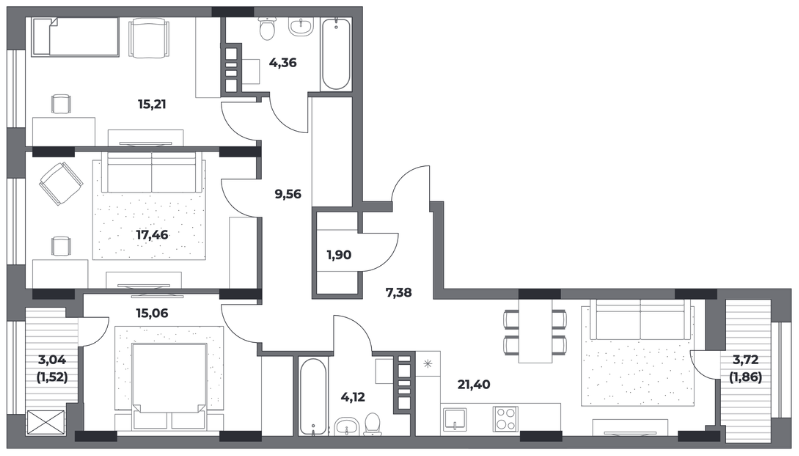 Планировка Клубный дом на Пушкина