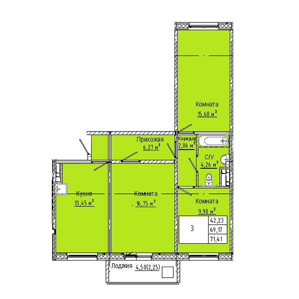 Планировка Дом на 3-й Любинской