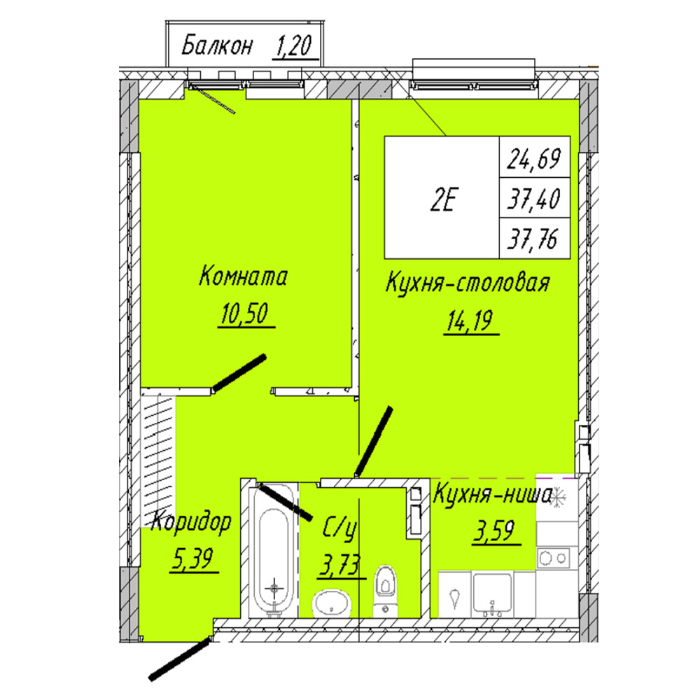 Планировка Дом на 2-й Дачной