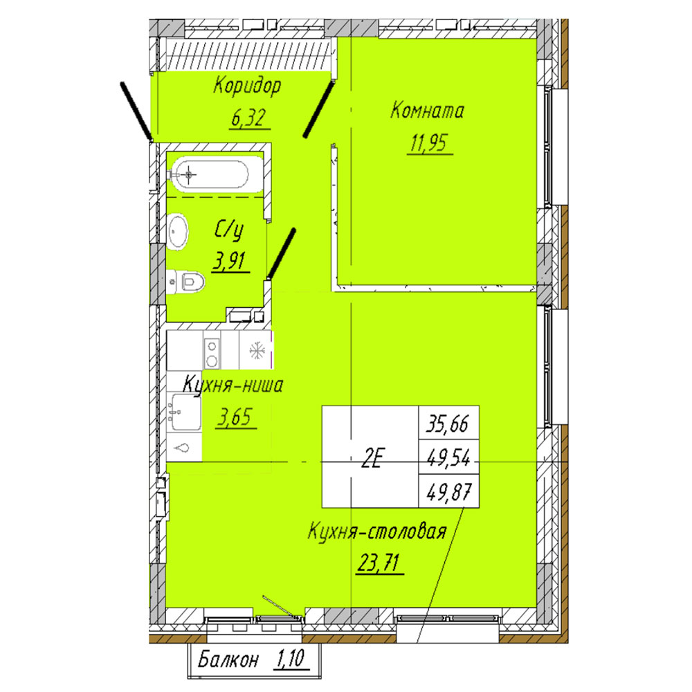 Планировка Дом на 2-й Дачной