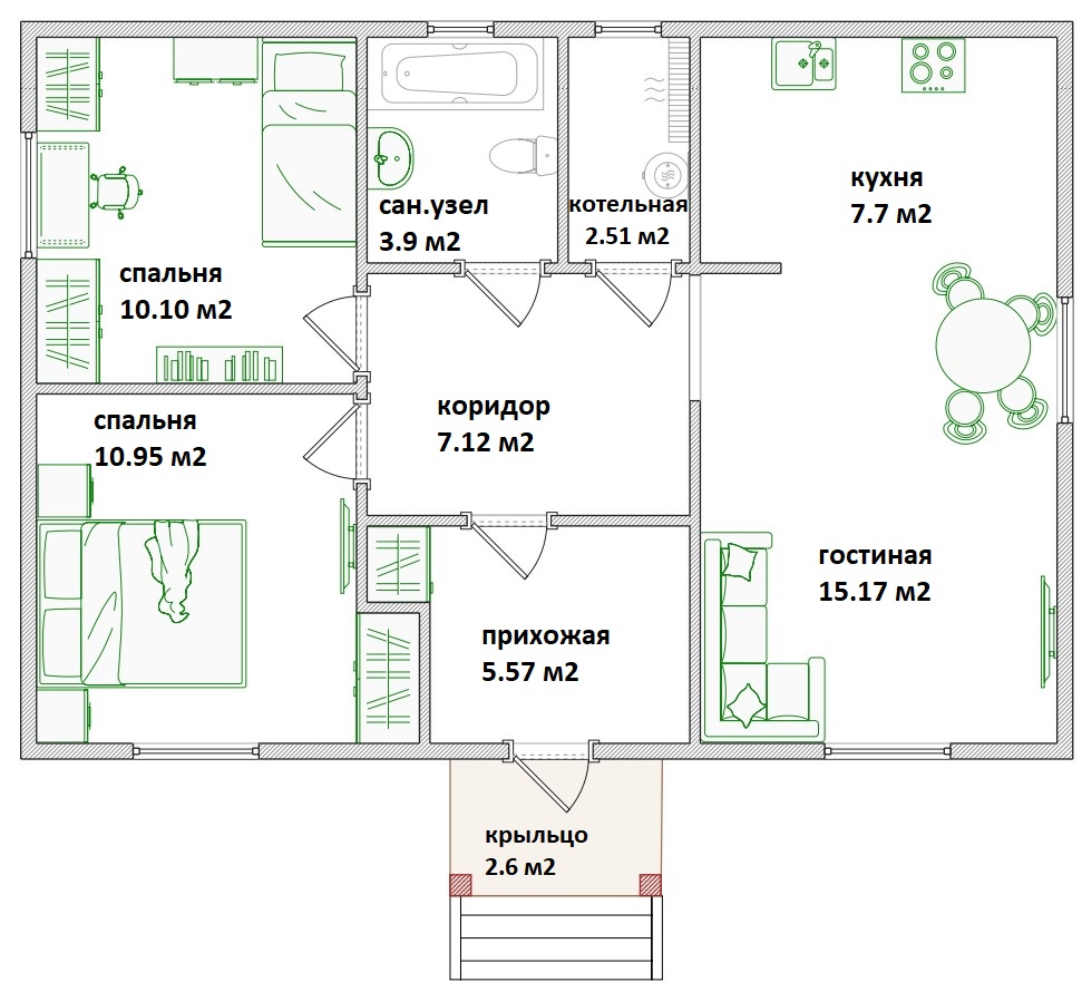 Планировка Каркасные дома