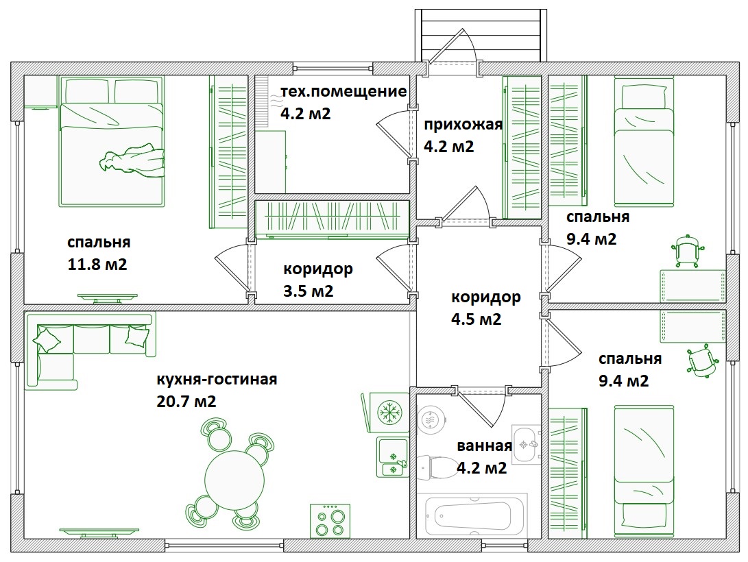 Планировка Каркасные дома