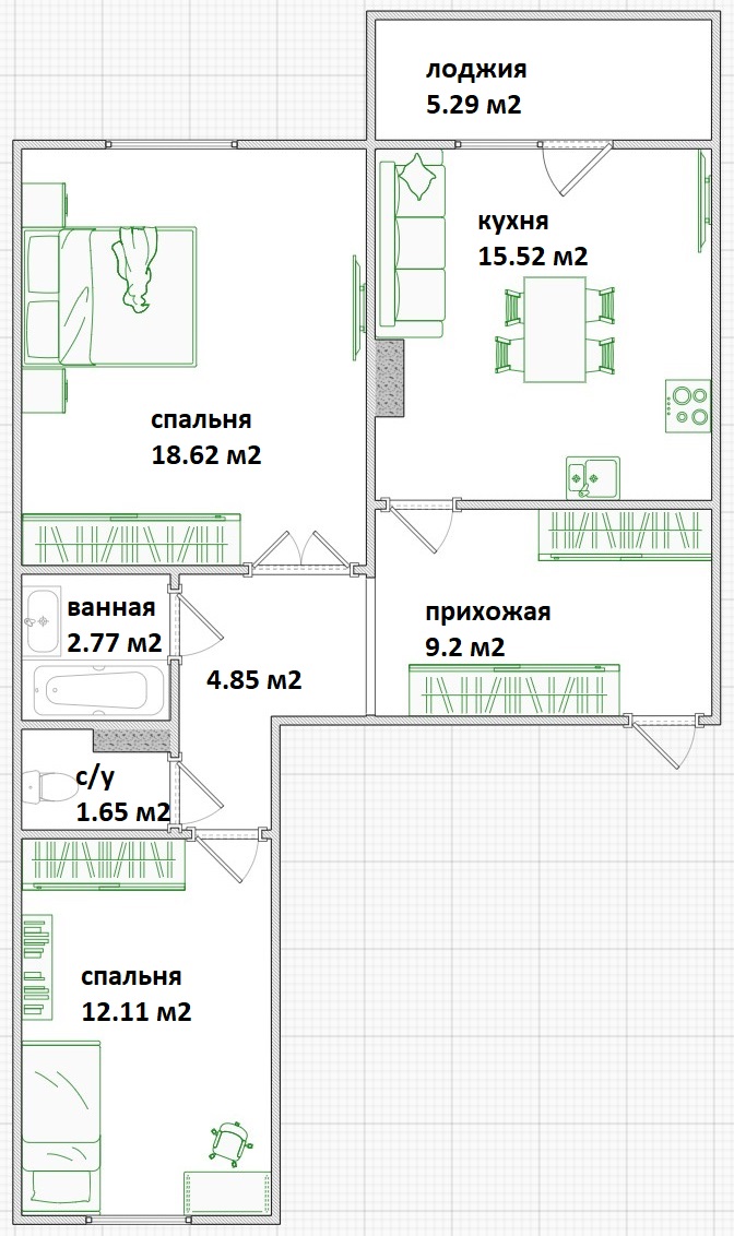 Планировка Дом на Трамвайной