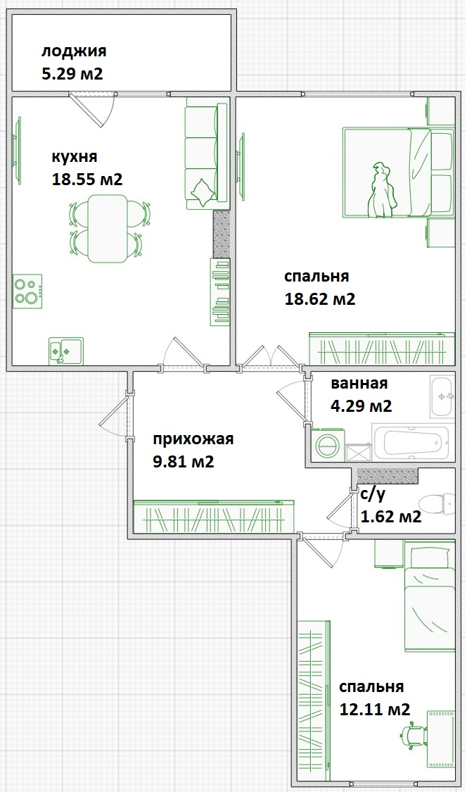 Планировка Дом на Трамвайной