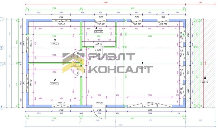 Дом, 84м², 10 соток, 1 этаж, 3 комн., стены: Сэндвич-панели миниатюра 2