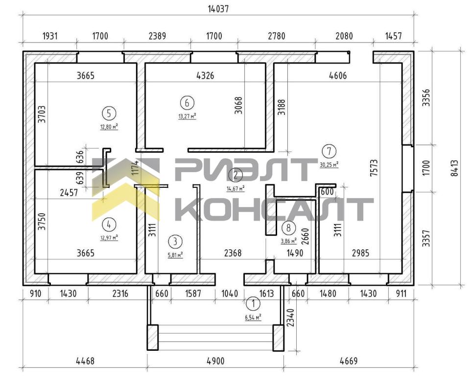 Дом, 105м², 9 соток, 1 этаж, 3 комн., стены: Газоблоки миниатюра 4
