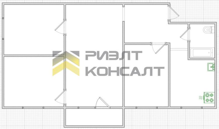 4-комн. квартира, Вторичка, 59.80м², 3/5 этаж миниатюра 17
