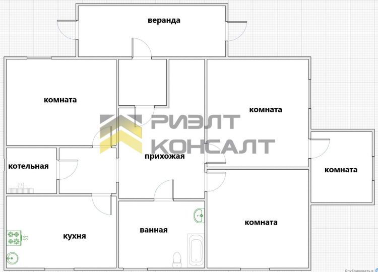 Дом, 115.60м², 5.40 соток, 1 этаж, 4 комн., стены: Сэндвич-панели миниатюра 39