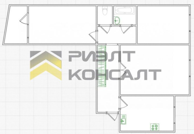 3-комн. квартира, Вторичка, 65м², 7/9 этаж миниатюра 30