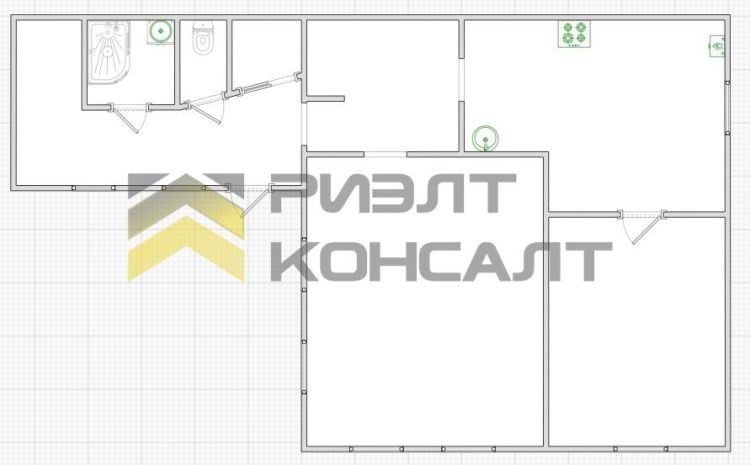 Дом, 59м², 2.25 соток, 1 этаж, 2 комн., стены: Бревно миниатюра 24