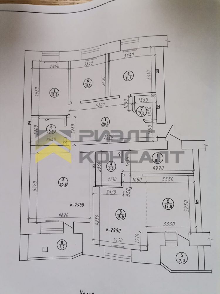 5-комн. квартира, Вторичка, 145.30м², 3/9 этаж миниатюра 40