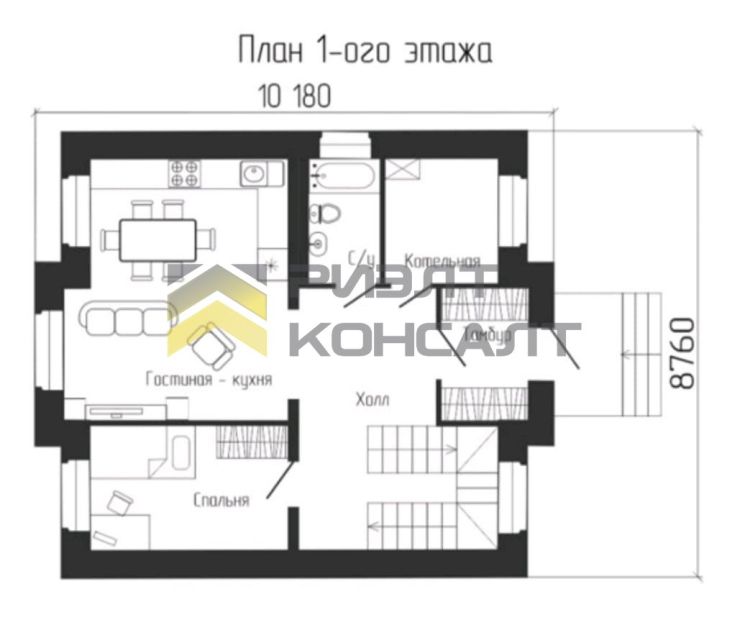 Дом, 136м², 9 соток, 1 этаж, 4 комн., стены: Кирпич миниатюра 21