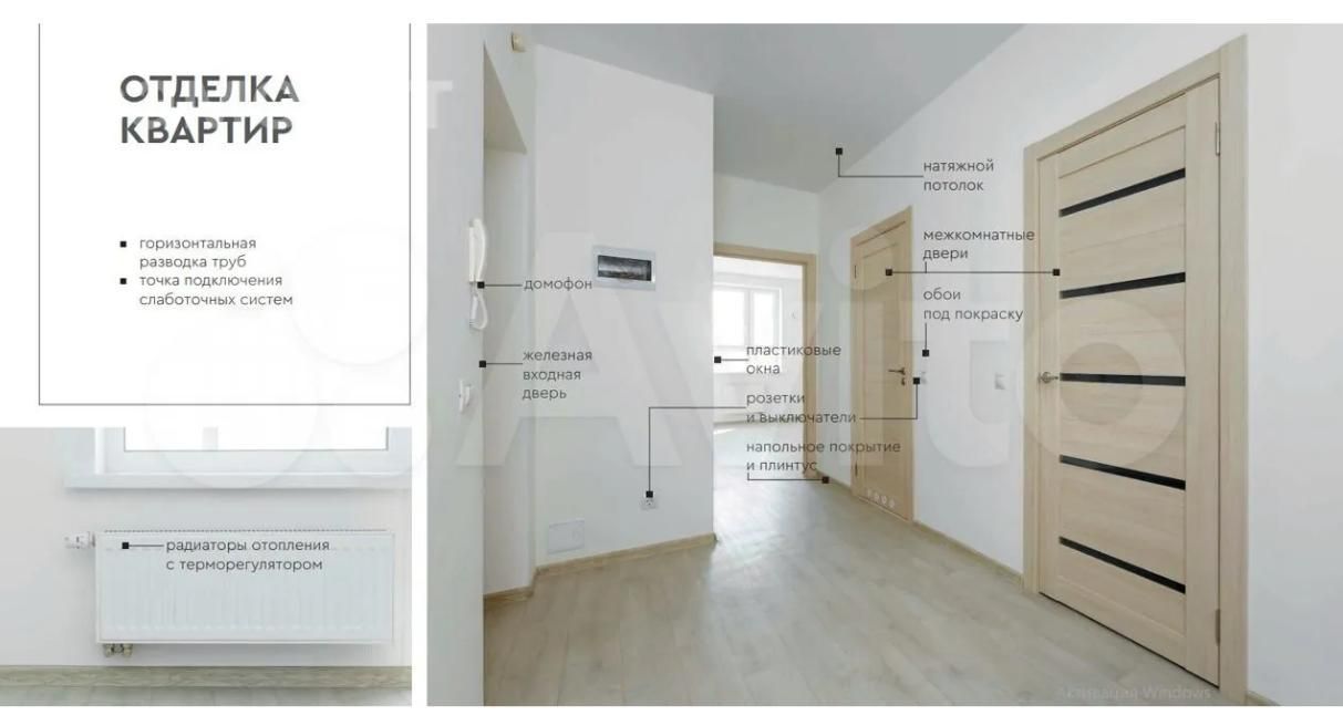 2-комн. квартира, Новостройка, 69.31м², 3/6 этаж миниатюра 6