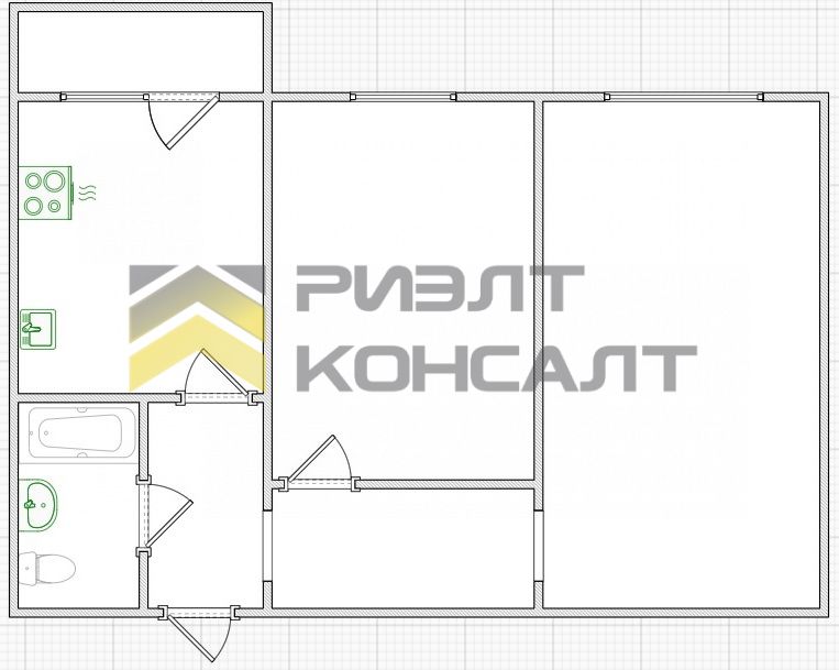 1-комн. квартира, Новостройка, 33м², 3/5 этаж миниатюра 18
