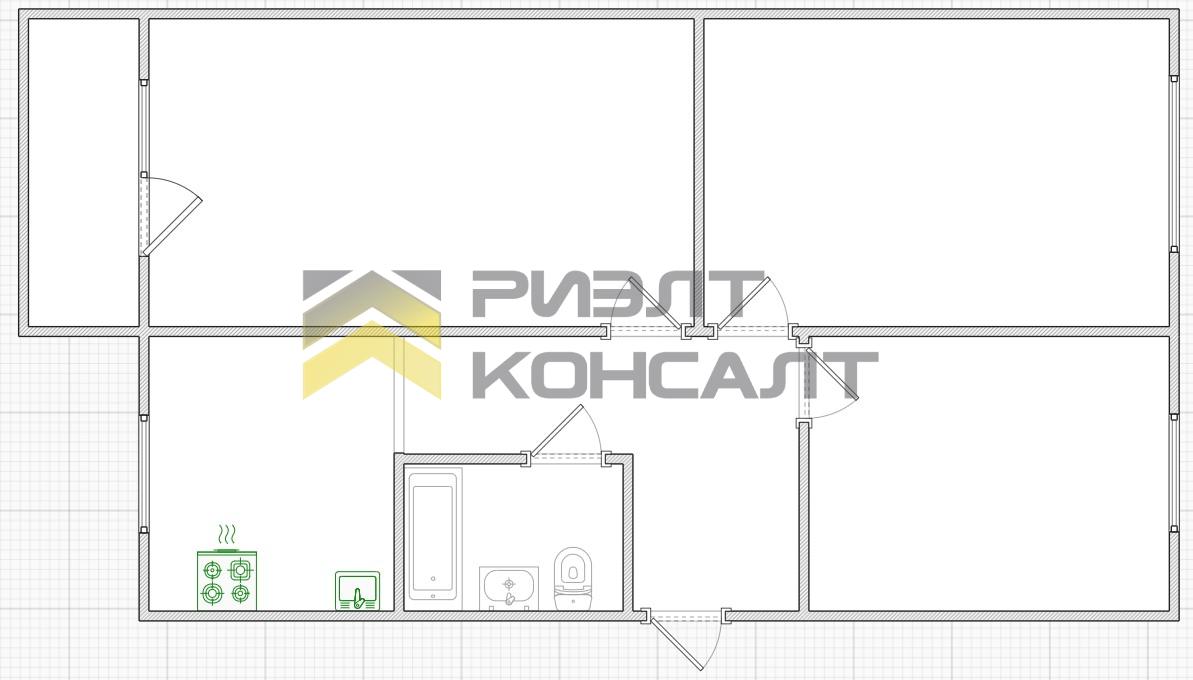 3-комн. квартира, Вторичка, 62.30м², 3/5 этаж миниатюра 24