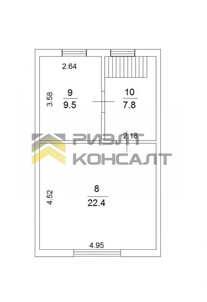 Дом, 112м², 10 соток, 2 этажа, 5 комн., стены: Кирпич миниатюра 38
