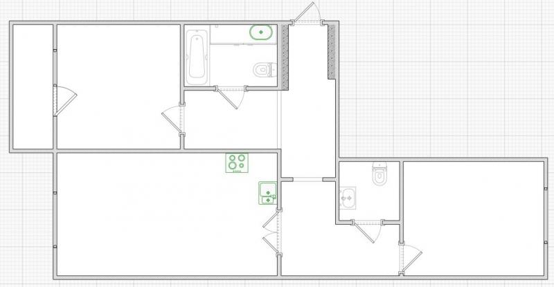 2-комн. квартира, Новостройка, 67.60м², 3/9 этаж