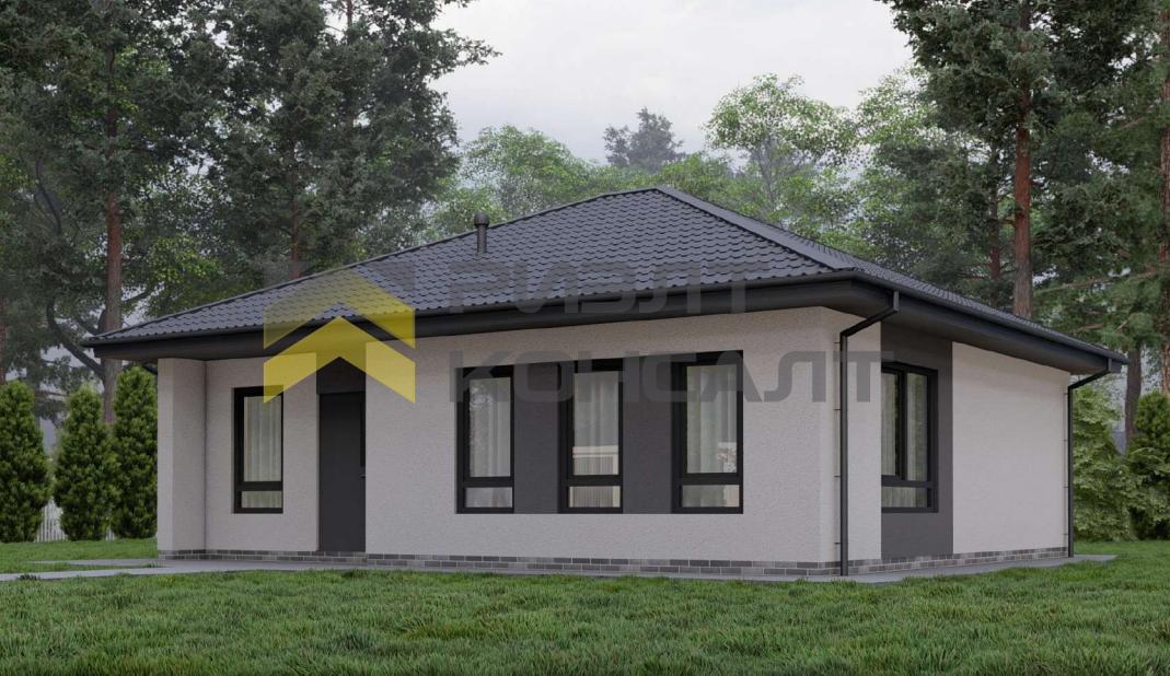 Дом, 100м², 5 соток, 1 этаж, 3 комн., стены: Газоблоки миниатюра 2