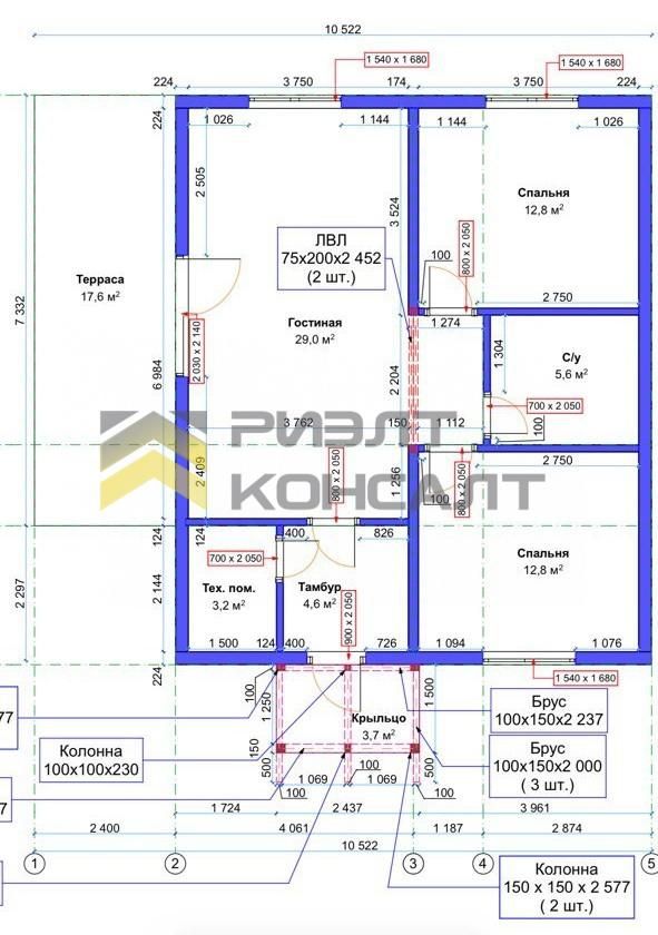 Дом, 81.20м², 8 соток, 1 этаж, 3 комн., стены: Газоблоки миниатюра 18