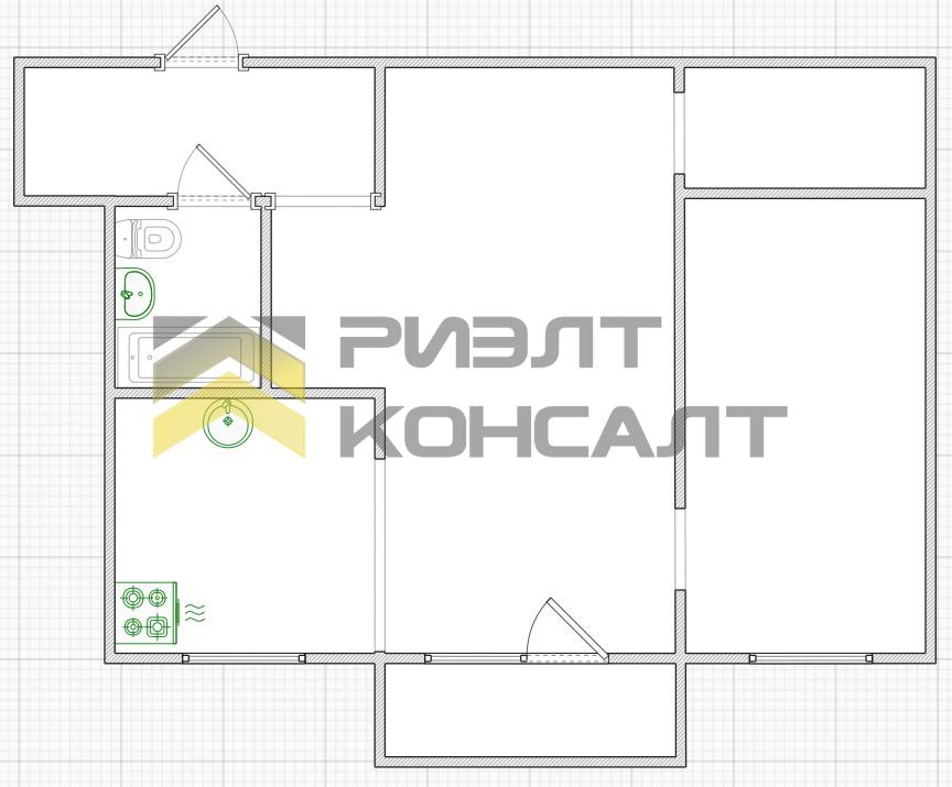 2-комн. квартира, Вторичка, 40м², 3/4 этаж миниатюра 16