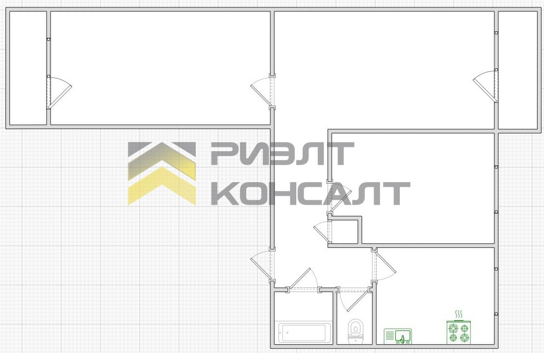 3-комн. квартира, Вторичка, 59.50м², 5/9 этаж миниатюра 27