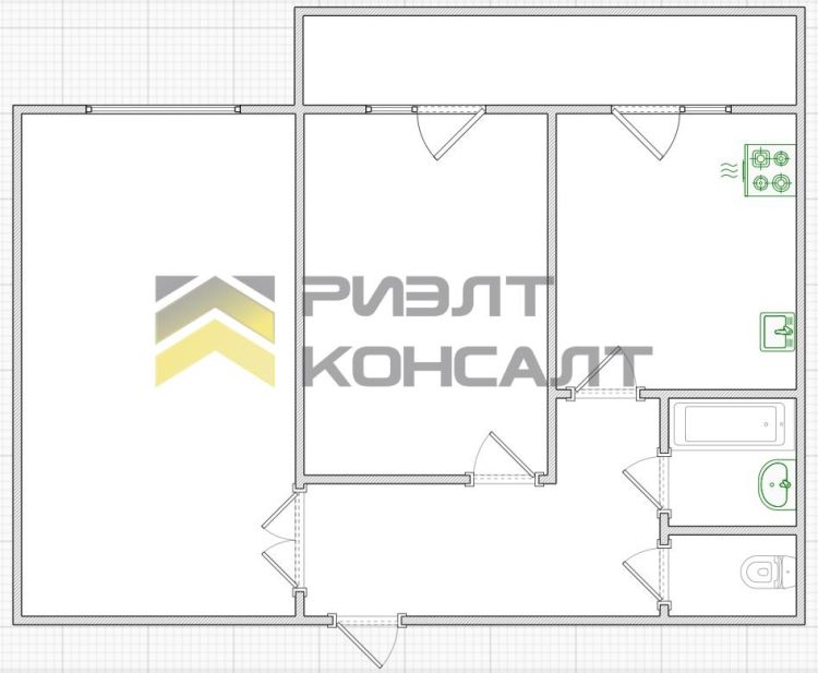 2-комн. квартира, Вторичка, 52м², 8/10 этаж миниатюра 26