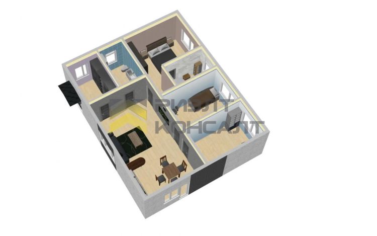 Коттедж, 82м², 6.40 соток, 1 этаж, 4 комн., стены: Газоблоки миниатюра 7