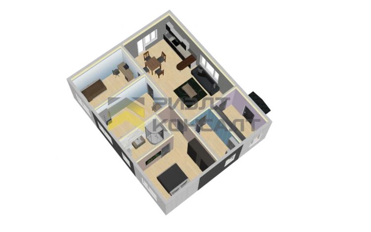 Коттедж, 82м², 6.40 соток, 1 этаж, 4 комн., стены: Газоблоки миниатюра 9