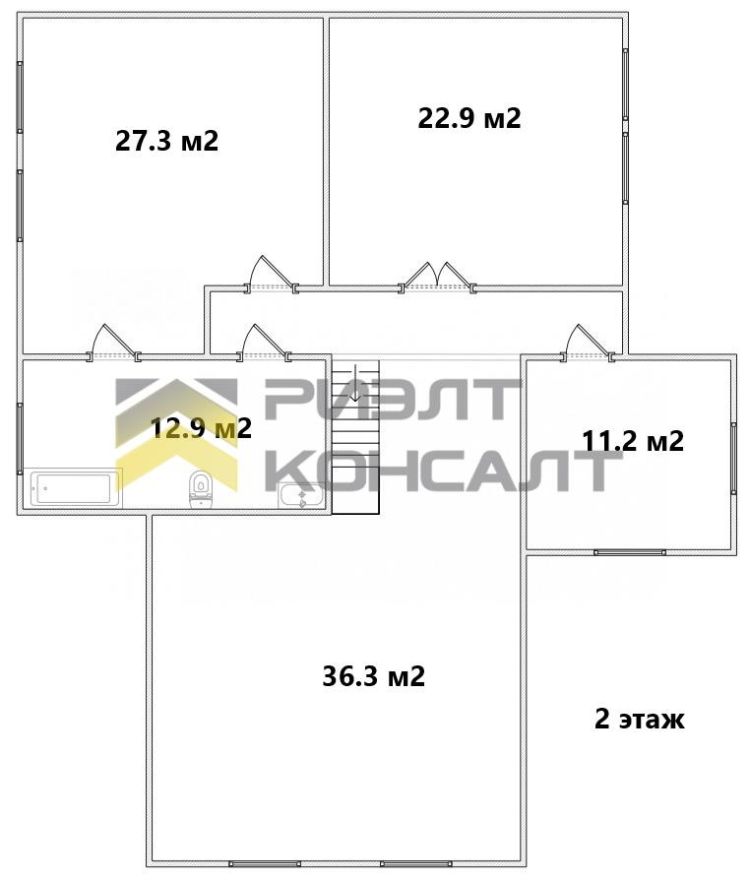 Дом, 418.70м², 8.80 соток, 3 этажа, 6 комн., стены: Кирпич миниатюра 39
