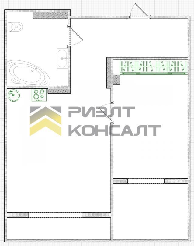 1-комн. квартира, Вторичка, 55м², 11/17 этаж миниатюра 11
