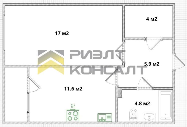 1-комн. квартира, Новостройка, 47м², 9/16 этаж миниатюра 25