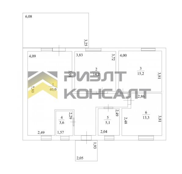 Дом, 125м², 8 соток, 1 этаж, 3 комн., стены: Газоблоки миниатюра 6