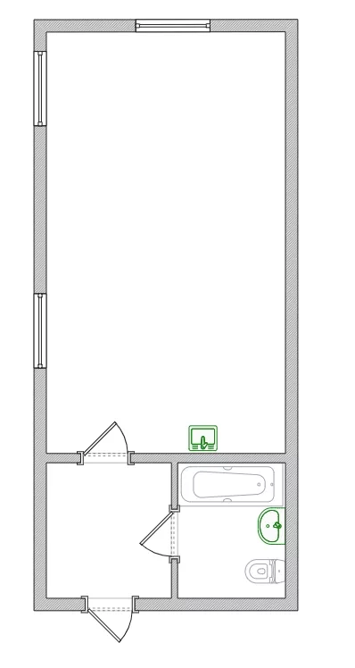 Студия, Новостройка, 33.90м², 1/5 этаж