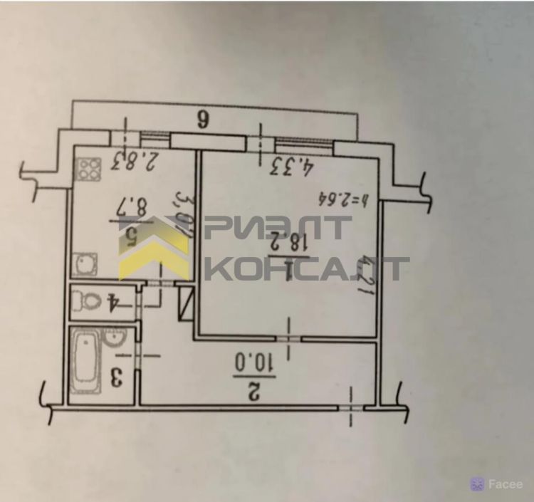 1-комн. квартира, Вторичка, 40.60м², 11/12 этаж миниатюра 18
