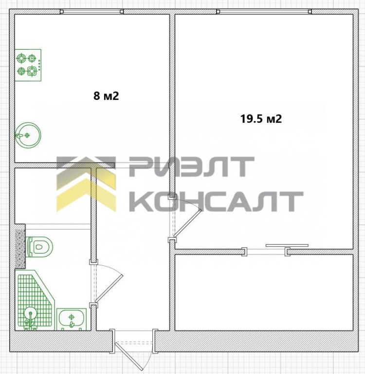 1-комн. квартира, Вторичка, 36.20м², 2/5 этаж миниатюра 24