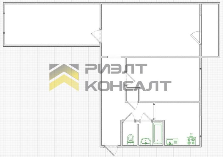 3-комн. квартира, Вторичка, 59м², 3/5 этаж миниатюра 15